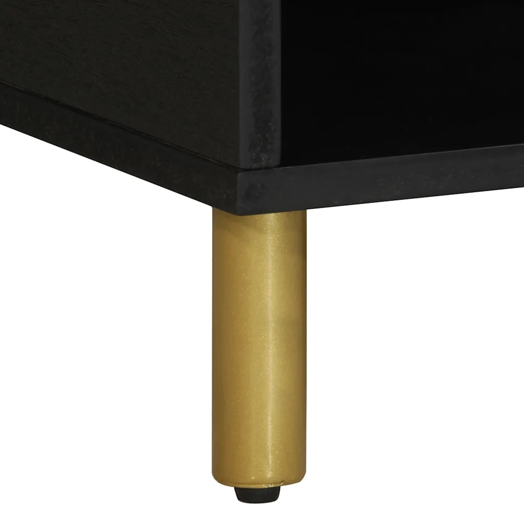 Tavolino da Salotto Nero 80x50x40 cm in Legno Multistrato