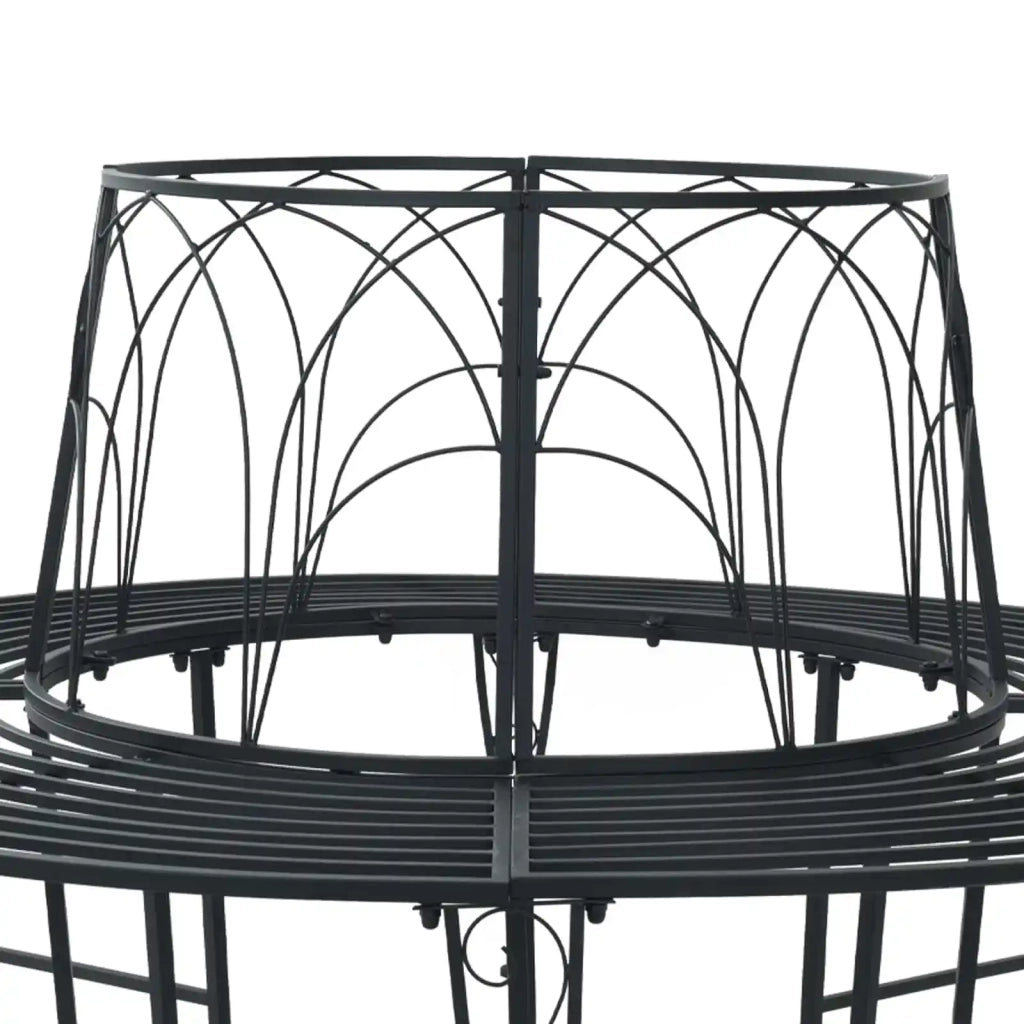 Panchina per Alberi 8-Numero di posti Ø 160 x 89 cm Acciaio 42029515