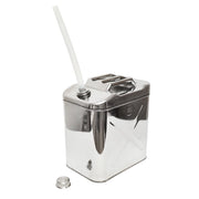 Tanica in acciaio inox da 30 litri con tubo flessibile e tappo a vite