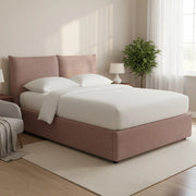 Uckfield, Letto Matrimoniale Sfoderabile Made in Italy, Rosa Antico