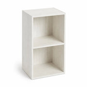 Libreria Scaffale Modulo Aperto 2 Ripiani Portaoggetti 30x24x54H cm Bianco LIB02