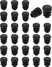 28 pezzi di capi di termine in plastica rotondi 12 mm - tubi in PE neri per gambe di mobili