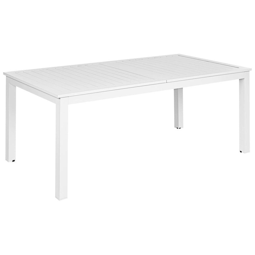 Tavolo da giardino allungabile in alluminio bianco 180/240 x 90 cm Arredo esterno