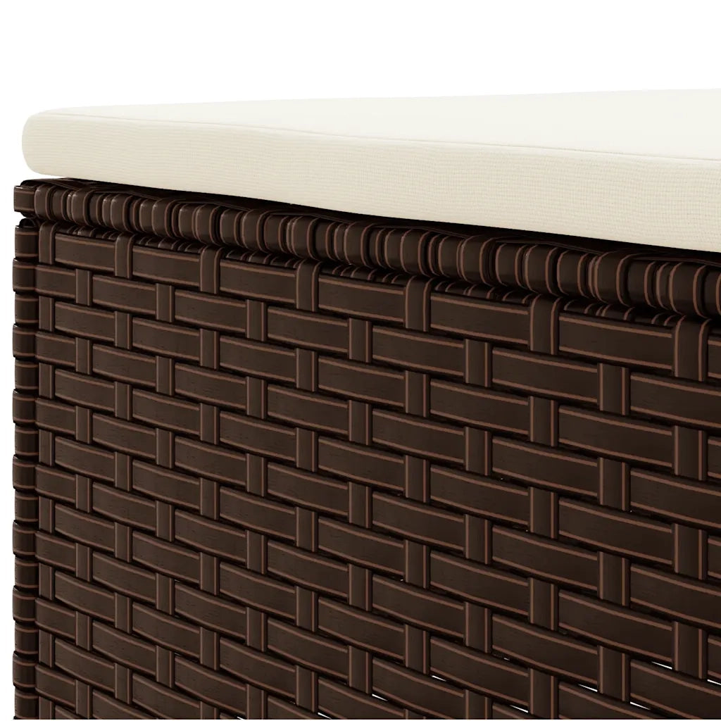 Set Mobili da Giardino 4 pz | Set Salotto da Giardino con Cuscini in Polyrattan Marrone
