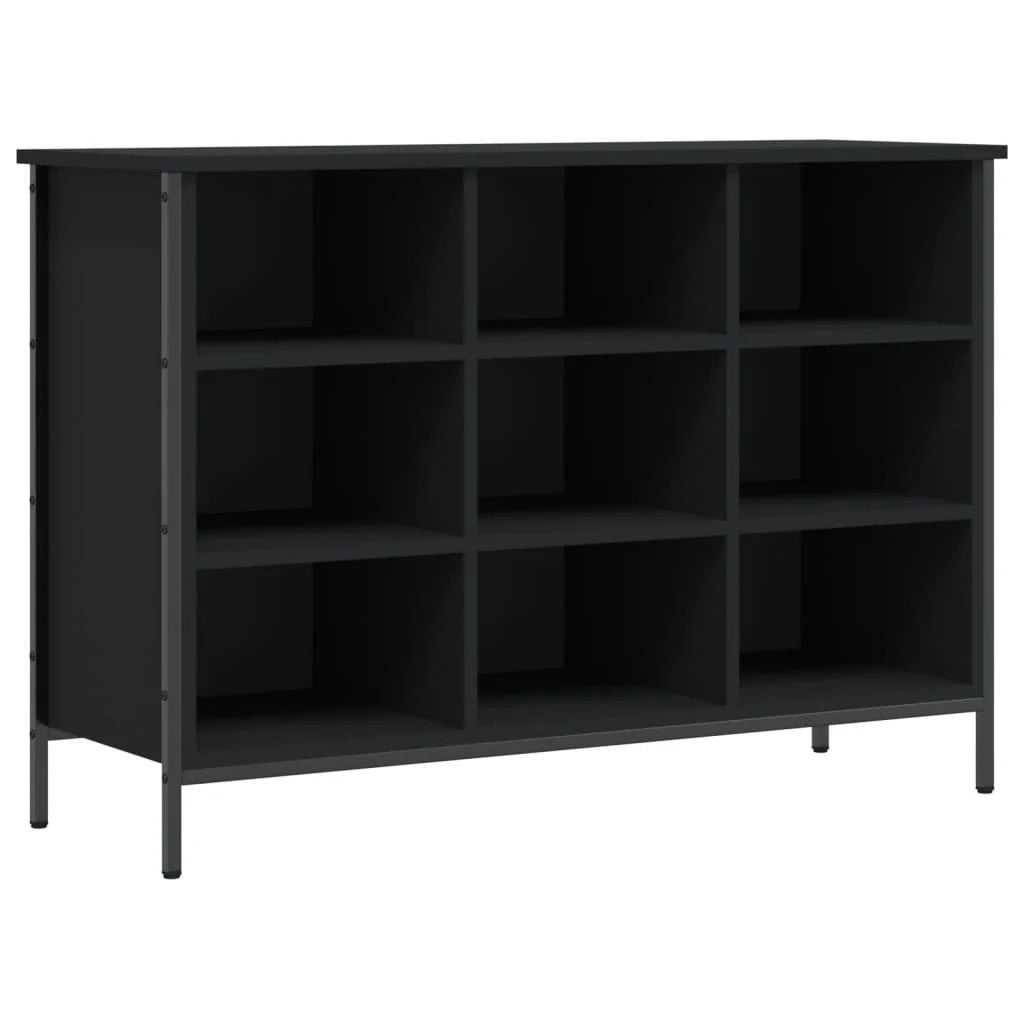 Scarpiera mobile contenitore per scarpe mobile per ingresso/corridoio/soggiorno 100 x 35 x 70 cm legno ingegnerizzato nero 02_0021934