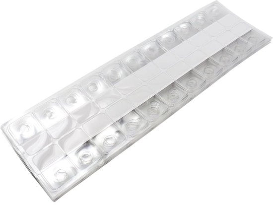 Etichette di Display 200 pezzi - Transparenti - Autoadesivi - PET-Plastica di alta qualità - Ripiegabili - 40mm x 25mm - Etichette da appendere