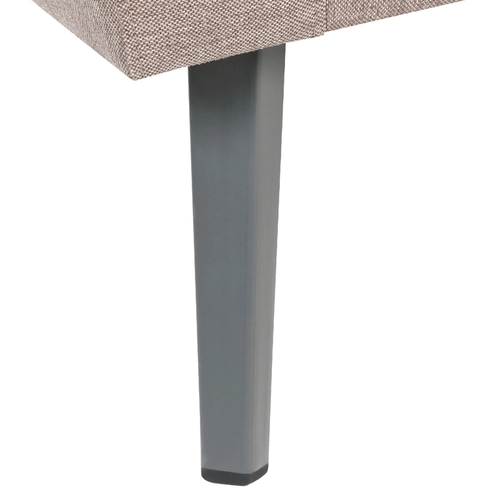 Divano angolare destro da esterno beige Poliestere Rivestito 3 Posti Divano da giardino Resistente all'acqua UV Design Moderno