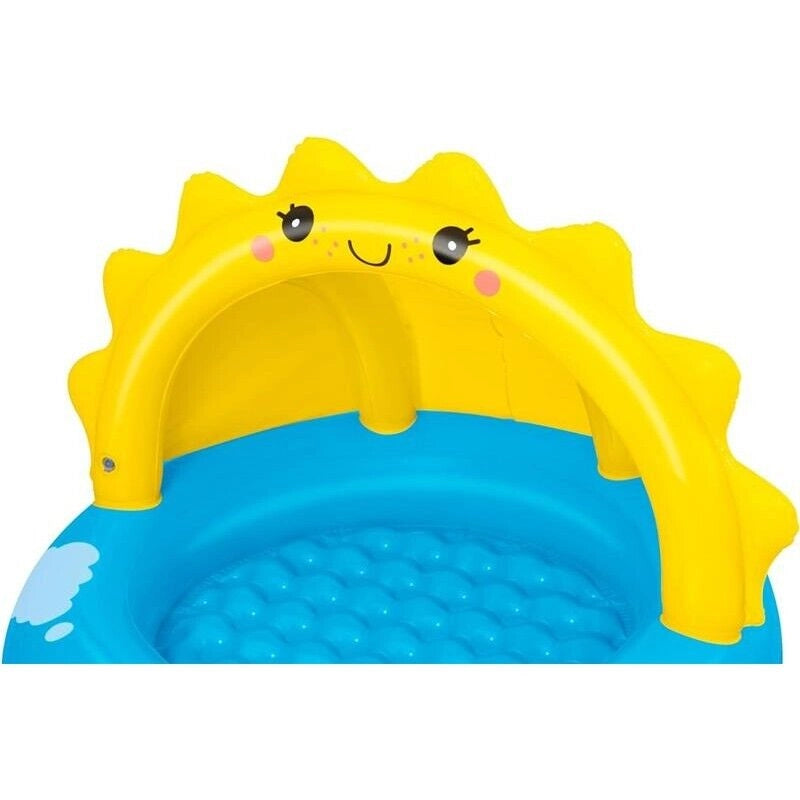 BESTWAY PISCINA SUNNY DAYS CON FONDO GONFIABILE E COPERTURA 101X97X71 CM PER BAMBINI 2+