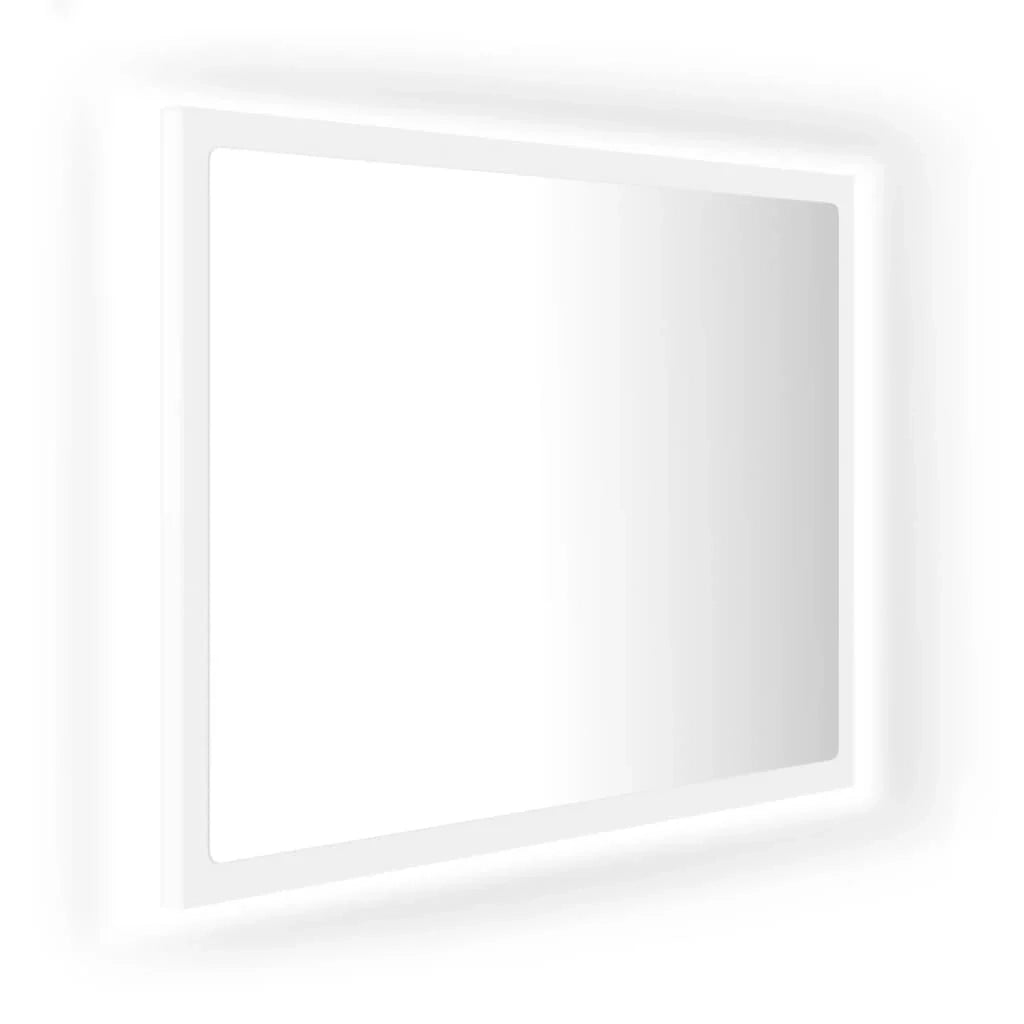 Specchio da bagno a LED 60 x 8,5 x 37 cm acrilico bianco 02_0006981