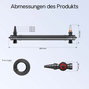 CUV-172 Chiarificatore acqua per laghetti Filtro luminoso 72W