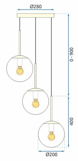 Lampa Sufitowa Metalowa Nowoczesna Silver Chrome