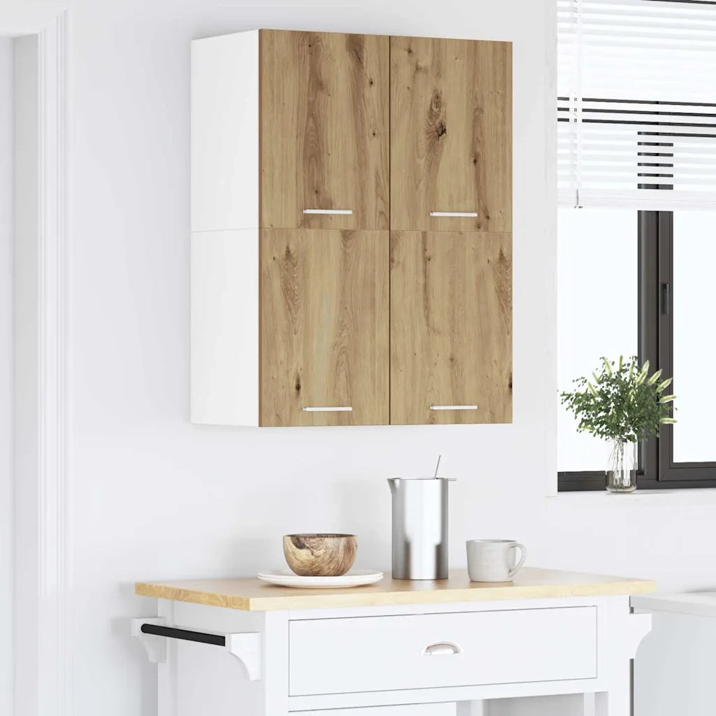 Armadio pensile Rovere Artigiano e Bianco 60 x 31 x 40 cm 884176