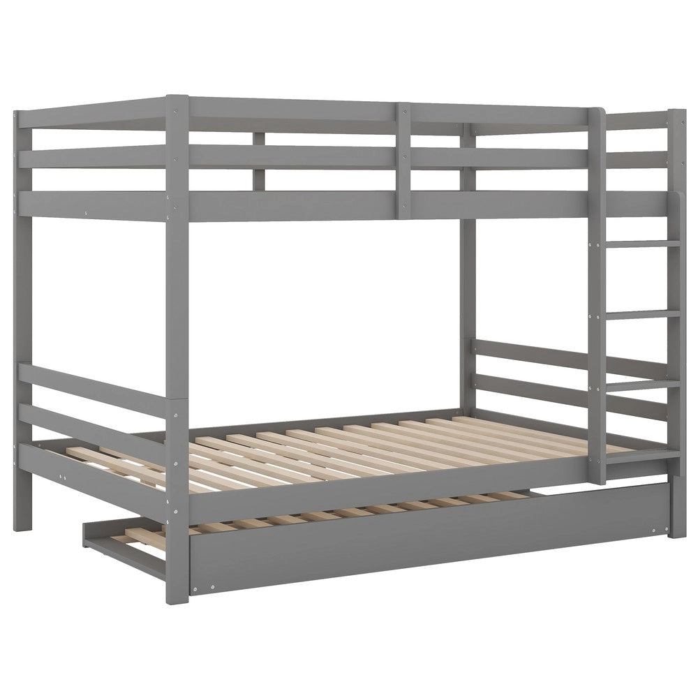 Letto a Castello con Letto Estraibile ¨C MINIMAL ¨C Grigio 140x200