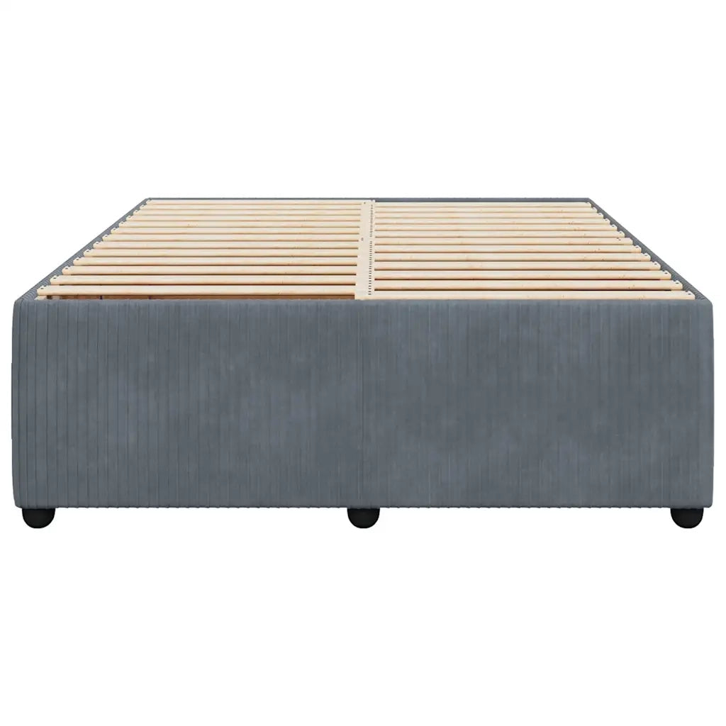 Giroletto senza Materasso Grigio Scuro 140x200 cm Velluto 3285013