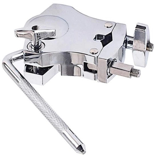 Supporto per Tamburi Multifunzionale con Regolazione 360 Gradi - Adatto per Tamburi - Argento - Dimensioni 98 x 146 x 81 mm - Supporto per Tamburi