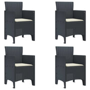 Sedia da Giardino 4 pcs Antracite 53 x 49 x 85 cm Polipropilene 847472
