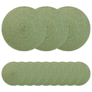 Sottobicchieri in juta 12 pcs Verde oliva Ø 30 cm 42012313
