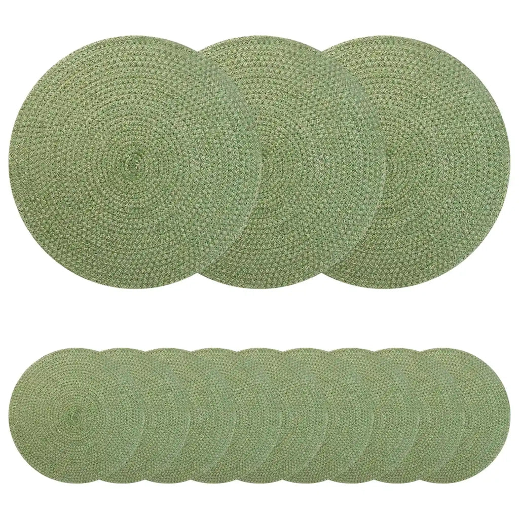Sottobicchieri in juta 12 pcs Verde oliva Ø 30 cm 42012313