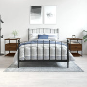 Comodini 2 pz-Set di 2 Tavolino da notte Rovere Marrone 40x42x56 cm in Legno Multistrato