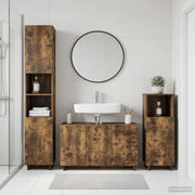 Set mobili da bagno 3 pz Rovere Fumo Legno ingegnerizzato 3433060