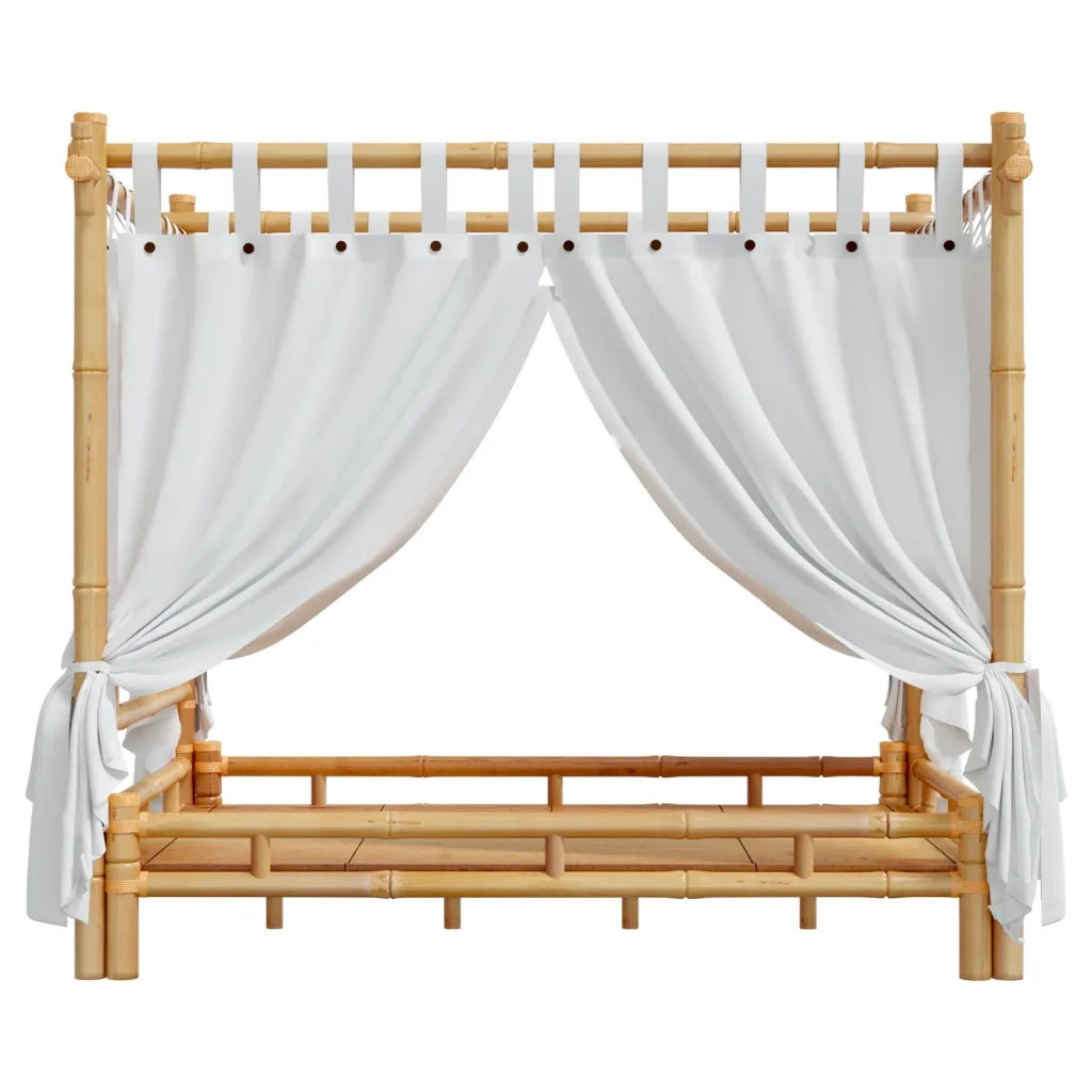 Letto a Baldacchino 140x200 cm in BambÃ¹ cod mxl 60932