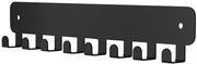 Oggetto di Organizzazione per Chiavi con Adesivo Auto-Attivante - Porta Chiavi con 8 Ganci - Nessuna Fissazione Necessaria - Design Nero - Soluzione di Organizzazione Pratica - Per Sala da Pranzo/Ufficio