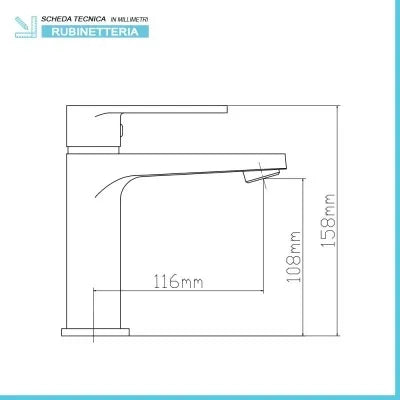 Miscelatori bagno in set lavabo bidet e vasca con duplex cromati Recta