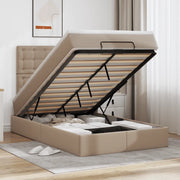 Struttura Letto Pouf con Materasso 120x190 cm Similpelle