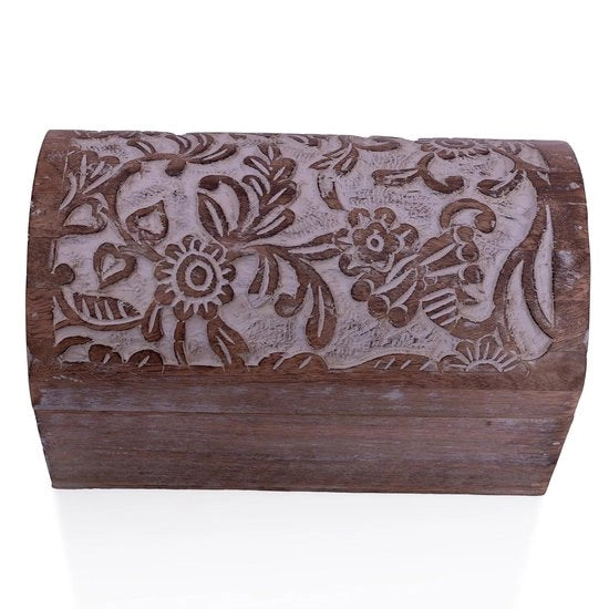 Cassettino Decorativo in Legno Naturale - Organizzatore Decorativo - 1 pezzo - Legno Naturale