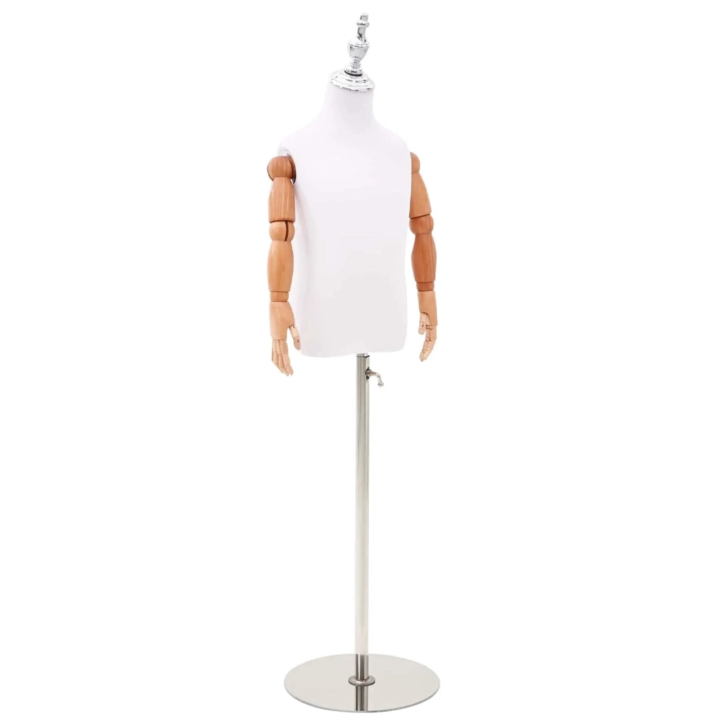 Manichino Regolabile 120-150 cm con Base Unisex PP Bianco 42041709
