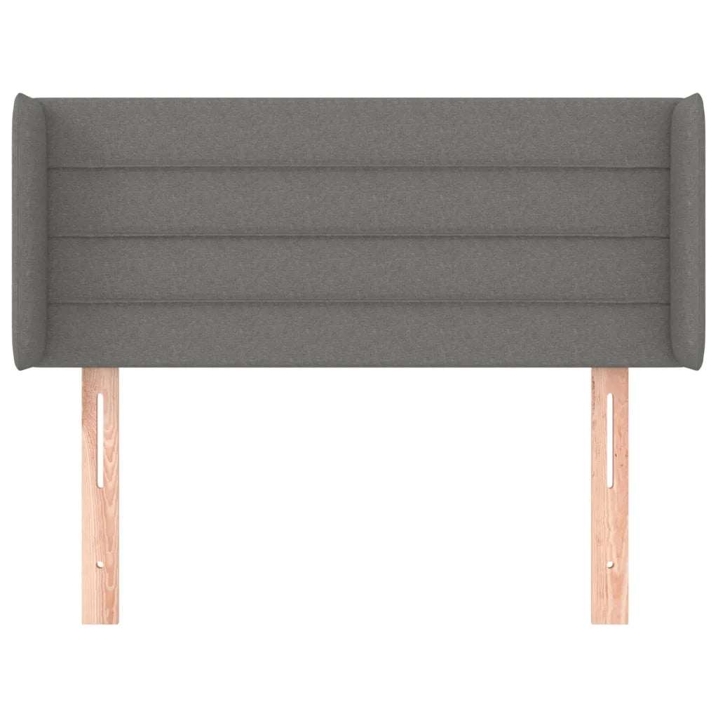Testiera ad Orecchio-Testata con Orecchie Grigio Scuro 103x16x78/88 cm in Tessuto 478516