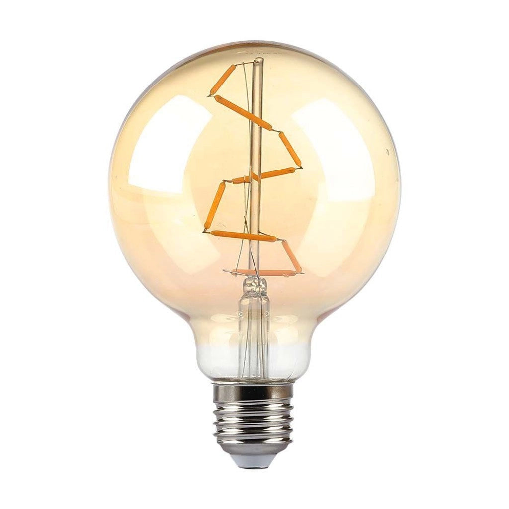 VT-2024 LAMPADINA LED E27 4W BULB G95 GLOBO FILAMENT VETRO AMBRATO - SKU 217146 - V-TAC
