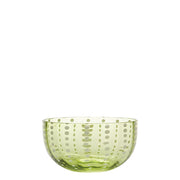 Zafferano Set 6 Ciotole Perle Bowl Verde Mela in Vetro Artigianale, Design Elegante e Raffinato per Tavole Moderne e Uniche - Collezione Perle 6X