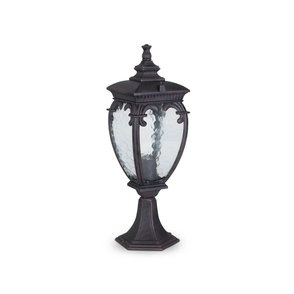 Paletto Da Esterno Moderno Fleur 1 Luce E27 60W Alluminio Bronzo Ip44