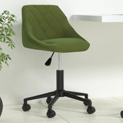 vidaXL Sedia da Ufficio Girevole Verde Chiaro in Velluto