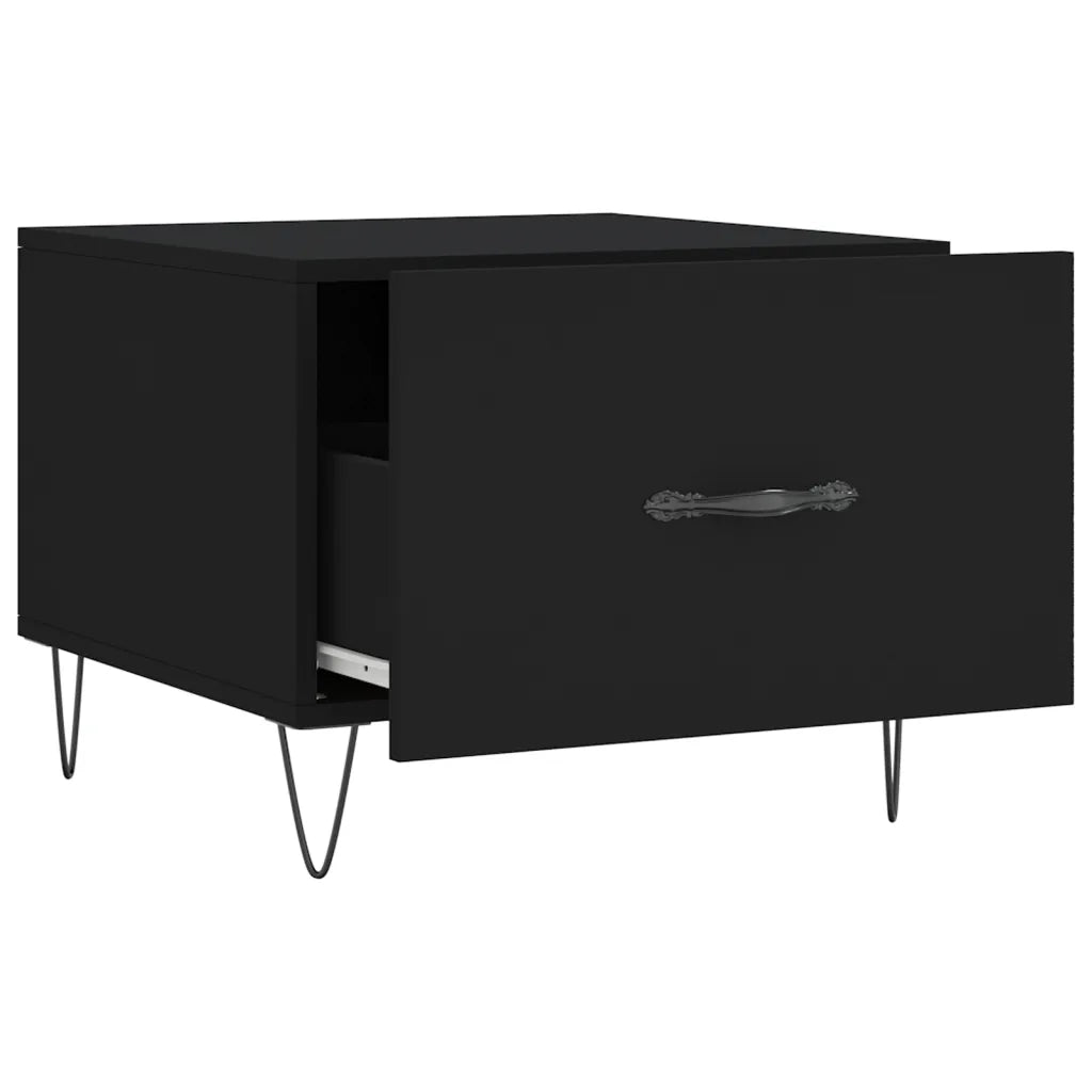 Tavolini da Salotto 2 pz Neri 50x50x40 cm in Legno Multistrato 829383