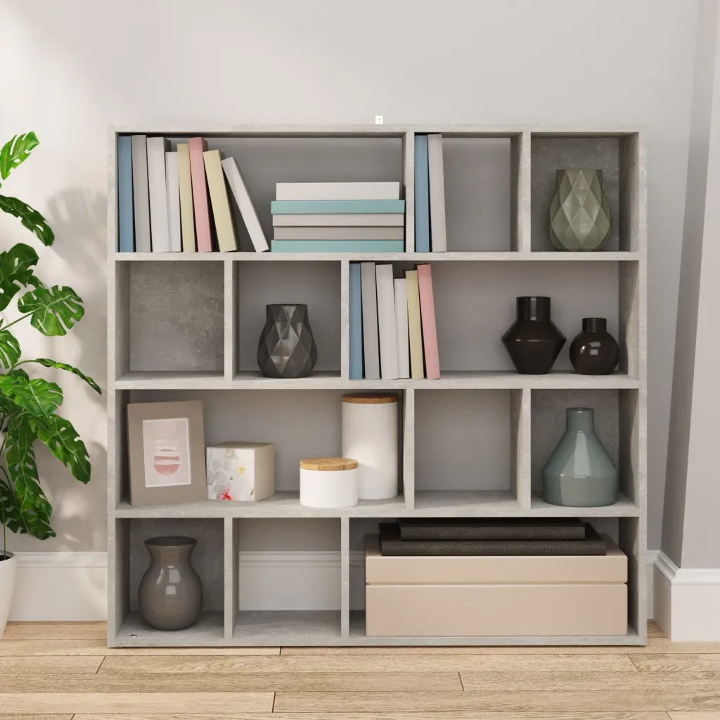 Divisorio-Paravento Grigio Cemento 105x24x102 cm