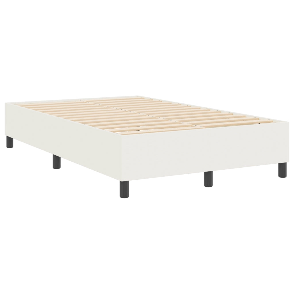 Letto Box Spring Crema Piccolo Matrimoniale Tessuto Corduroy