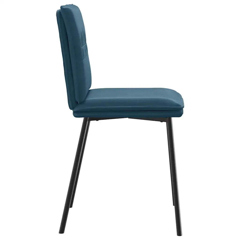 Sedie da Pranzo 2 pz Blu in Velluto