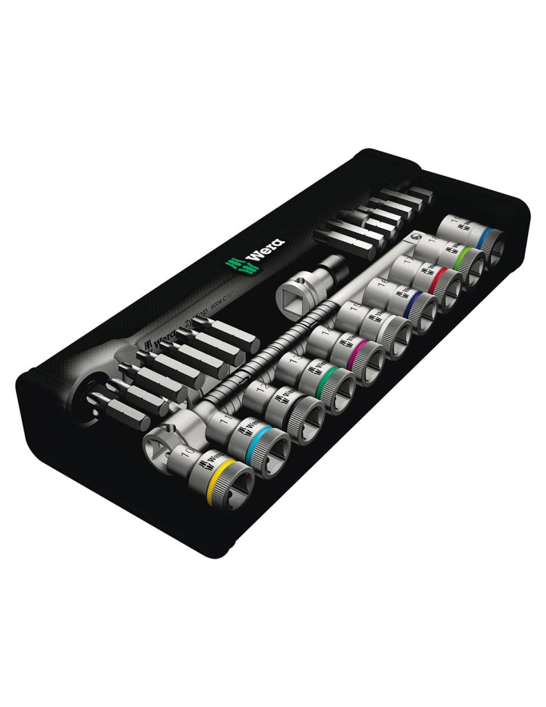 Set di bussole e inserti per avvitare 3/8" WERA 8100 SB 7 Zyklop Metal 3/8" (29 pezzi)