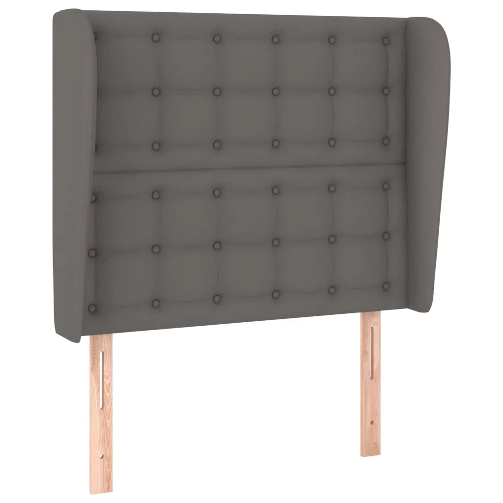 Testiera ad Orecchio-Testata con Orecchie Grigio 103x23x118/128cm in Similpelle 448737