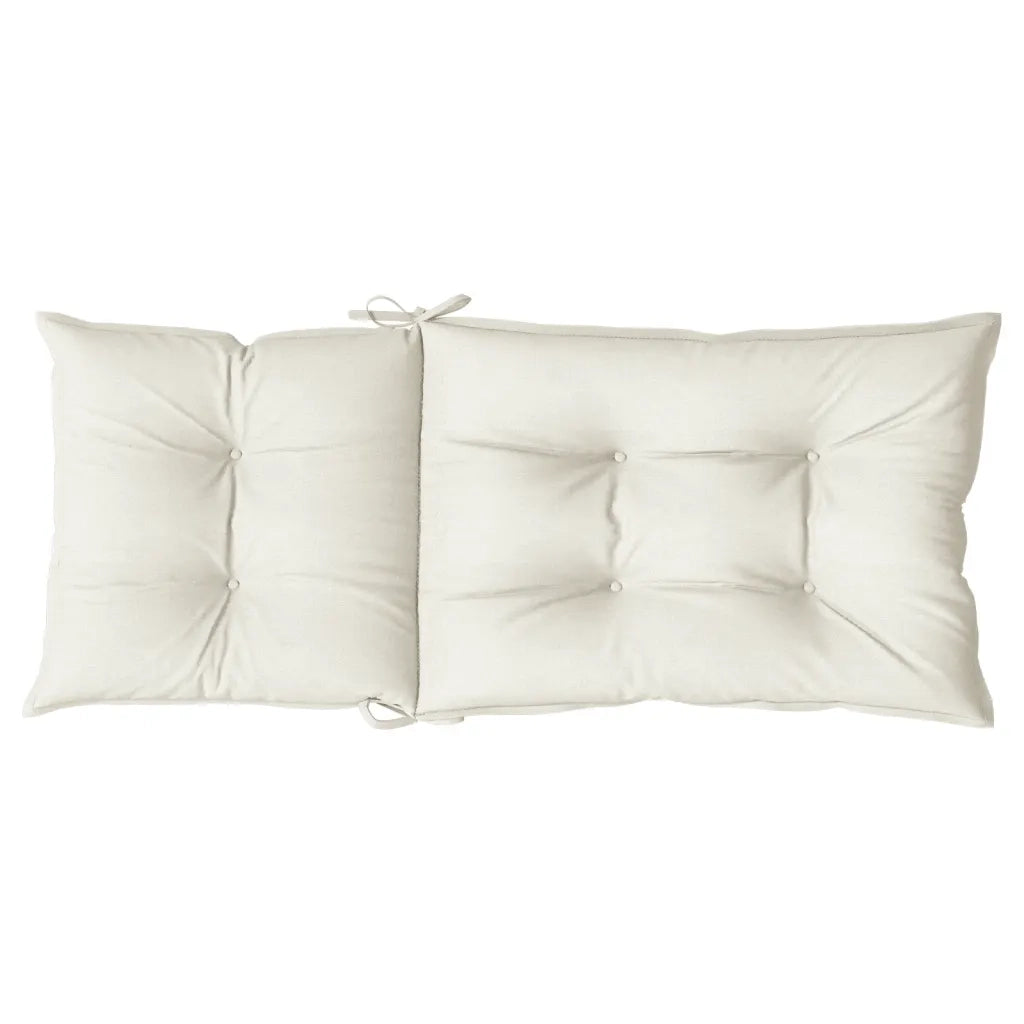 Cuscini Sedia Schiena Alta 2 Crema MÃ©lange 120x50x7 Tessuto