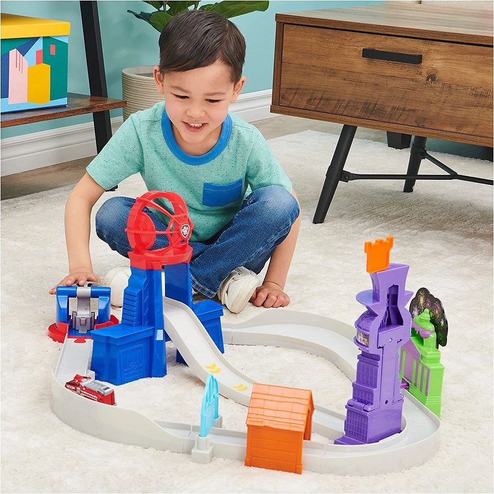 Trade Shop - Pista Macchinine Total City Rescue Con Veicolo Di Marshall Paw Patrol Giocattoli -