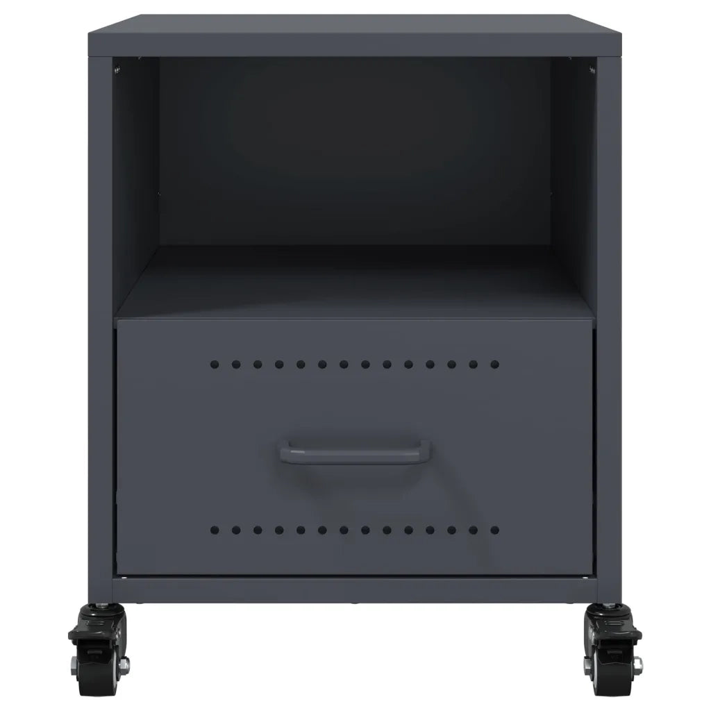 Comodini 2 pz Antracite 36x39x43,5 cm in Acciaio 846709