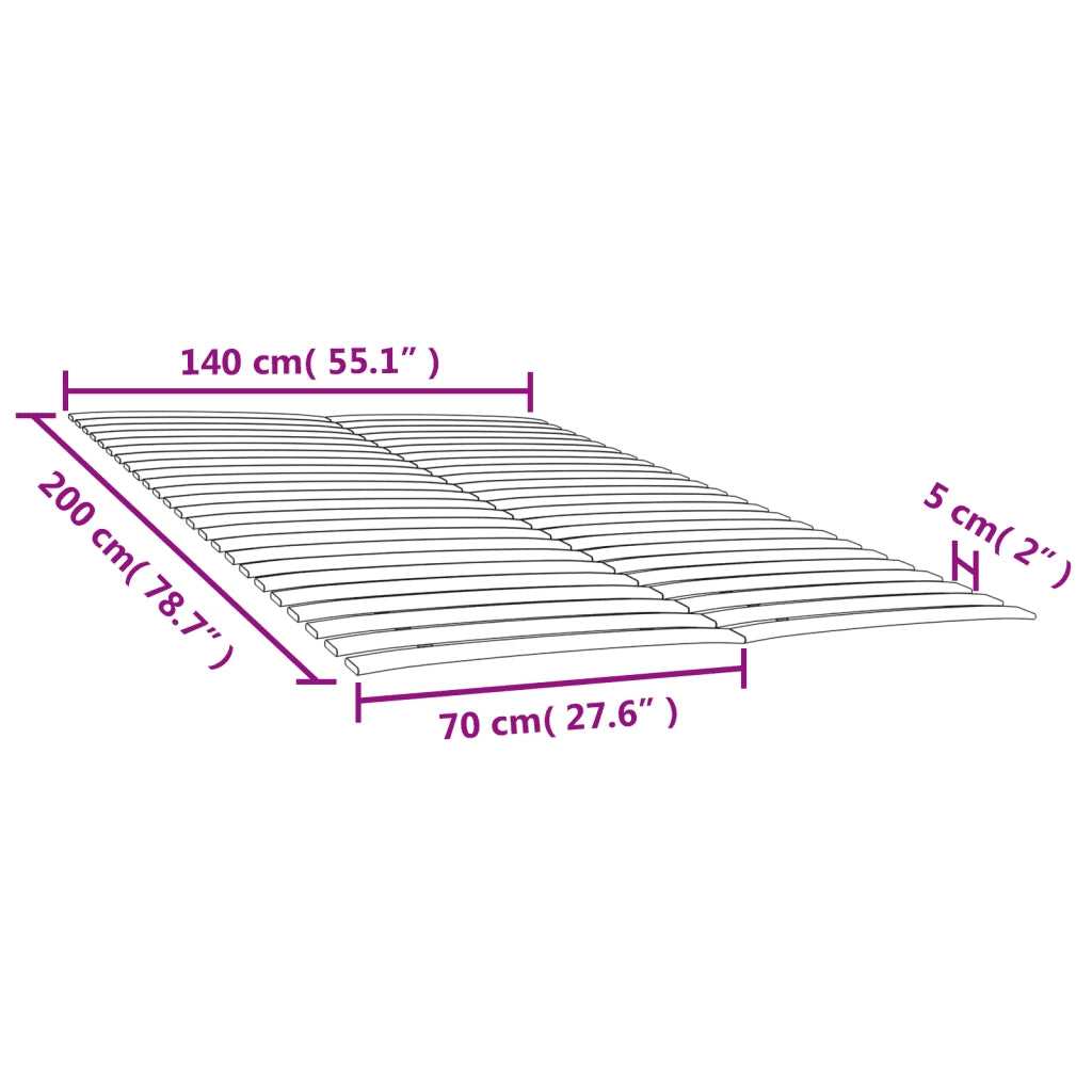 Doghe di ricambio per letto con 48 doghe 2 pz 70x200 cm 3203723
