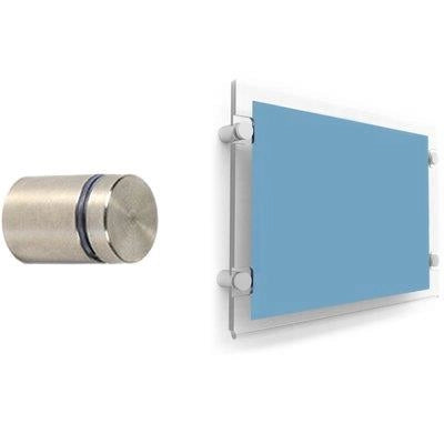 DISTANZIATORE X TARGHE - ACCIAIO INOX MM 30X25- 12 pezzi