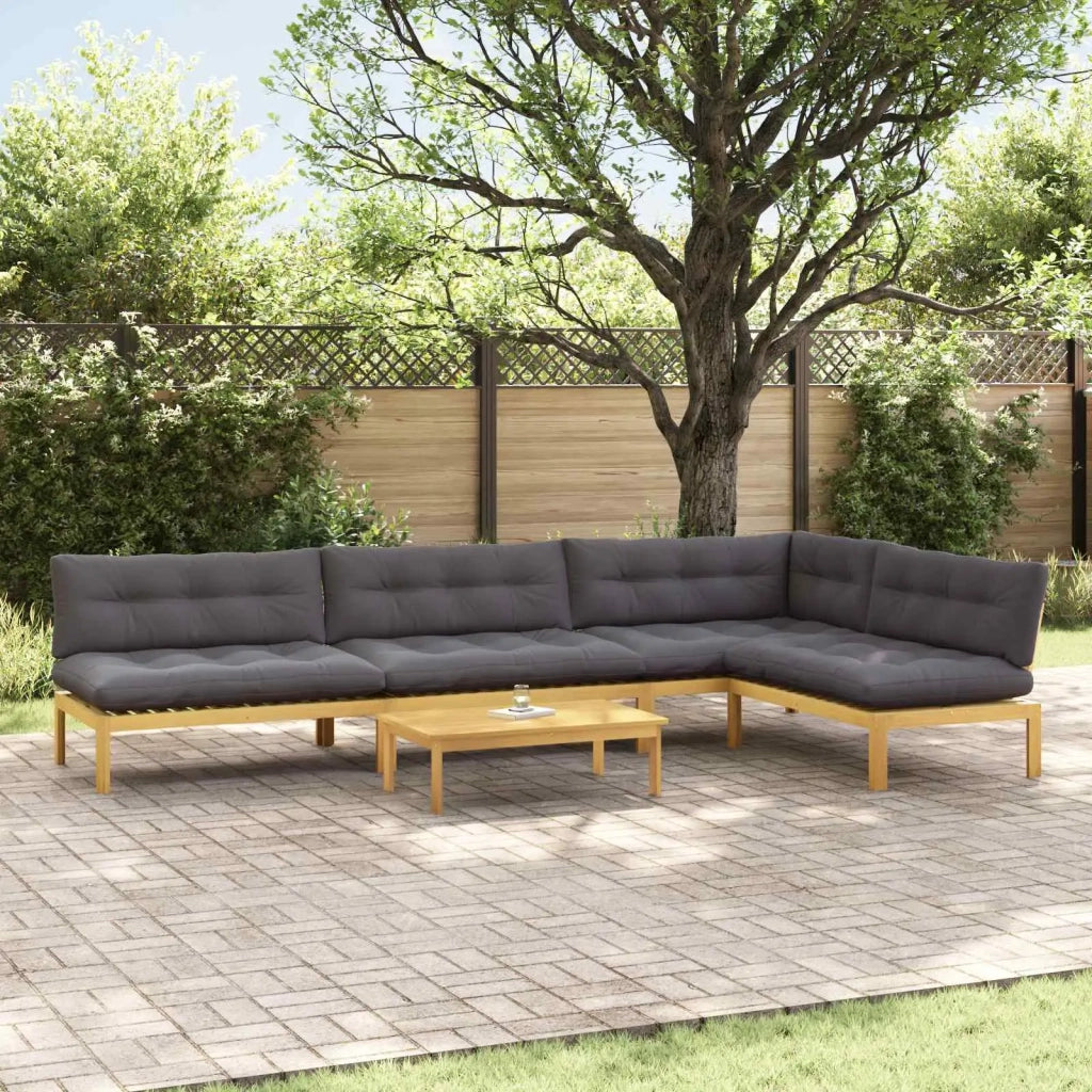 5 Pezzo Unità di divano pallet da giardino 3418290