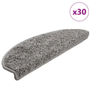 Tappetini per scale 30 pz 65x21x4 cm Grigio Semicircolari Grandi