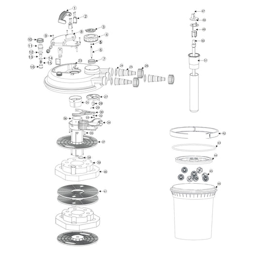 Ricambio per biofiltro a pressione per laghetti CPF-180/250 Gruppo di collegamento