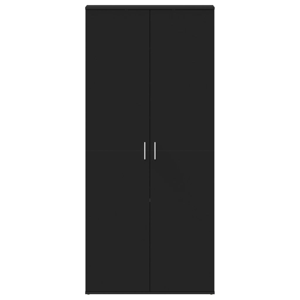 Mobile per scarpe Nero 80x39x180 cm Legno ingegnerizzato
